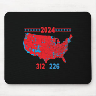 2024年選挙マップトランプ312赤2024選挙区 マウスパッド