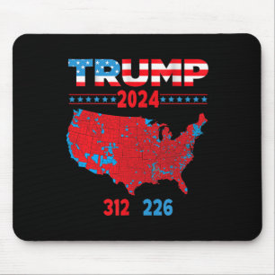 2024年選挙マップトランプ312赤2024選挙区 マウスパッド