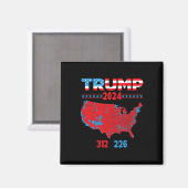2024年選挙マップトランプ312赤2024選挙区 マグネット (正面/裏面)