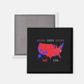 2024年選挙マップトランプ312赤2024選挙区 マグネット (正面/裏面)