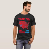2024年選挙マップトランプ312赤2024選挙区 Tシャツ (正面フル)