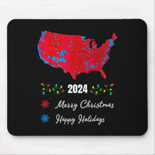 2024年選挙マップメリークリスマストランプニュープレシ マウスパッド