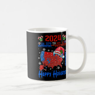 2024年選挙マップメリークリスマストランプ地滑り コーヒーマグカップ
