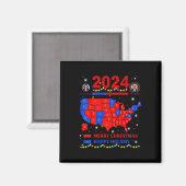2024年選挙マップメリークリスマストランプ地滑り マグネット (正面/裏面)