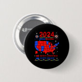 2024年選挙マップメリークリスマストランプ地滑り 缶バッジ (正面&裏面)