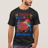 2024年選挙マップメリークリスマストランプ地滑り Tシャツ (正面)