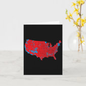 2024年選挙マップ赤トランプヴァンス敗戦ブルーカム カード (黄色い花)