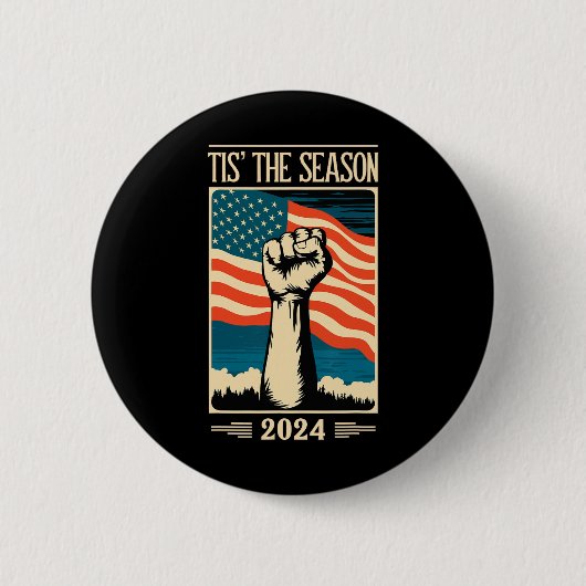 2024年選挙リパブリカン支持の季節 缶バッジ (正面)