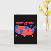 2024年選挙人地図トランプ312地滑り カード (黄色い花)