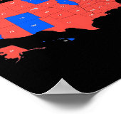 2024年選挙人地図トランプ312地滑り ポスター (角)