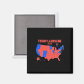 2024年選挙人地図トランプ312地滑り マグネット (正面/裏面)
