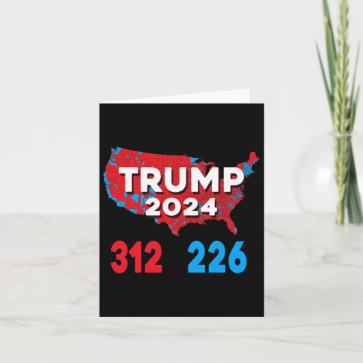 2024年選挙人地図トランプ312赤選挙人2024 Res カード (正面)