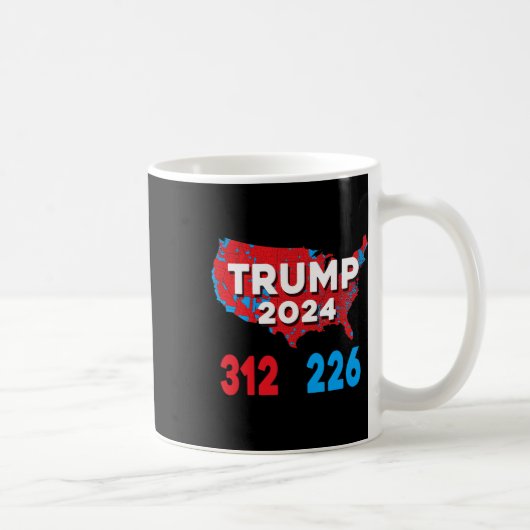 2024年選挙人地図トランプ312赤選挙人2024 Res コーヒーマグカップ (右)