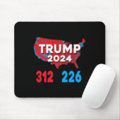 2024年選挙人地図トランプ312赤選挙人2024 Res マウスパッド (マウス)