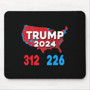 2024年選挙人地図トランプ312赤選挙人2024 Res マウスパッド