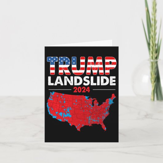 2024年選挙地図 トランプ大勝利 赤い選挙地図 カード (正面)