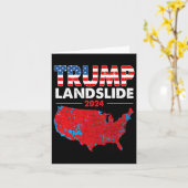 2024年選挙地図 トランプ大勝利 赤い選挙地図 カード (黄色い花)