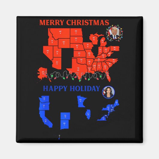 2024年選挙地図 メリークリスマス トランプ圧勝 マグネット (正面)