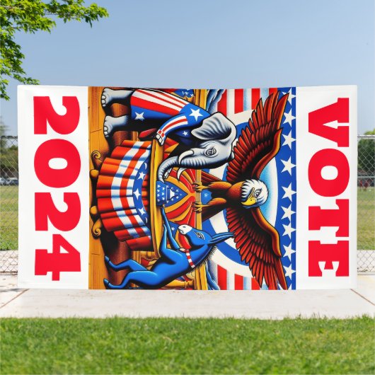 2024年選挙大統領の投票 横断幕 (外側)