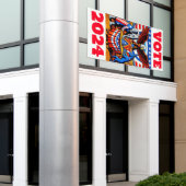 2024年選挙大統領の投票 横断幕 (ビルの外側)