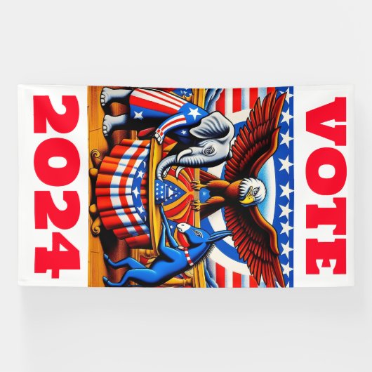 2024年選挙大統領の投票 横断幕 (横)