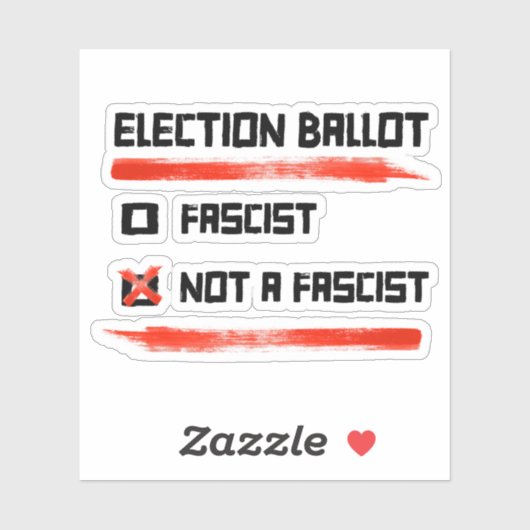 2024年選挙投票:ファシストではない投票 シール (シート)