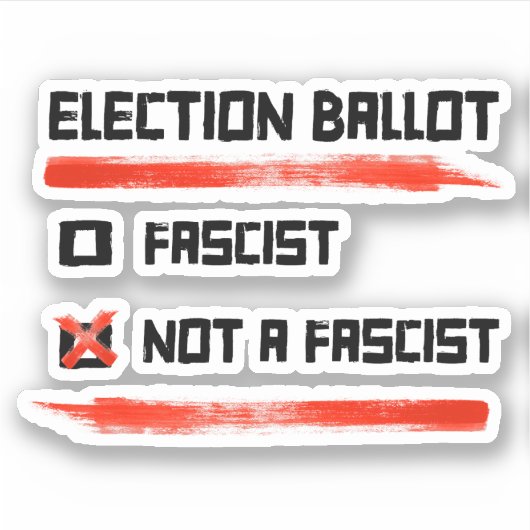 2024年選挙投票:ファシストではない投票 シール (正面)