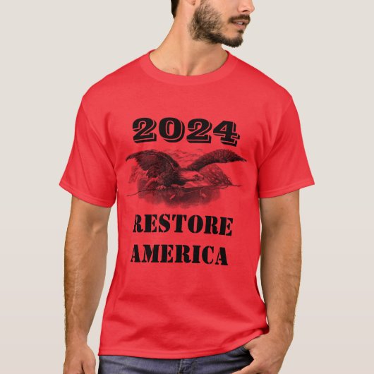 2024年選挙赤Tシャツ Tシャツ (正面)