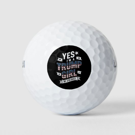 2024年選挙 トランプ女子です 謝罪はしません ゴルフボール (正面)