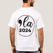 2024年選挙Kamala Harris Merch Comma La おもしろい T Tシャツ (裏面)