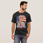 2024年選挙Tシャツのネコとハムスター Tシャツ (正面フル)