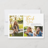 2024年金ゴールドシンプル手書院卒業 サンキューカード (正面)