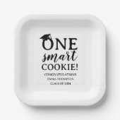2024年頭が切れる卒業のCookieクラス1つ ペーパープレート (正面)