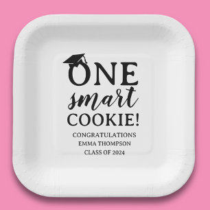 2024年頭が切れる卒業のCookieクラス1つ ペーパープレート