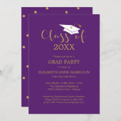 2024年高校のパーティの招待状 案内状 (正面/裏面)