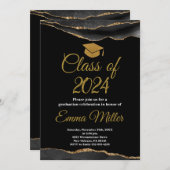 2024年高等学校卒業 招待状 (正面/裏面)