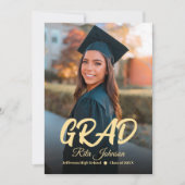 2024年黒人高校金ゴールド卒業 招待状 (正面)