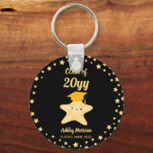 2024年黒星と金ゴールド星すごいの卒業 キーホルダー (裏面)