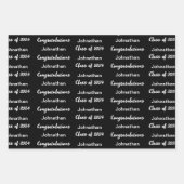 2024年黒祝賀学名のクラス ラッピングペーパーシート (正面)