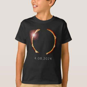 2024年4太陽の月8日のTotal Eclipse Sun Tシャツ