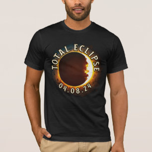 2024年4月太陽の皆既食 Tシャツ