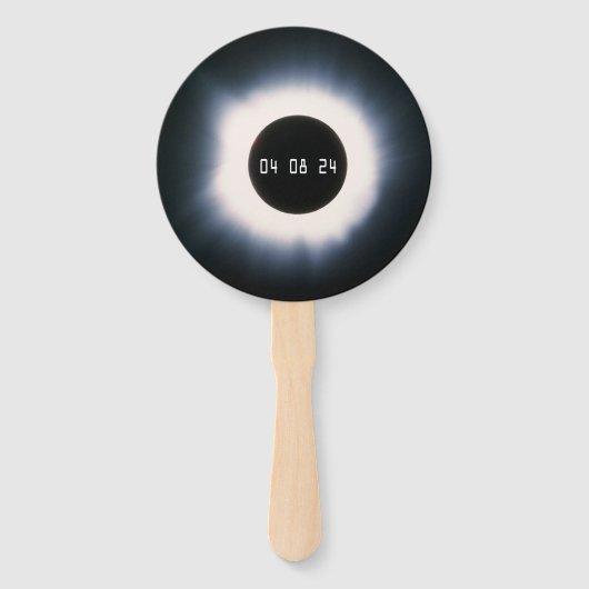 2024年4月黒白太陽の皆既日食 ハンドファン (裏面)