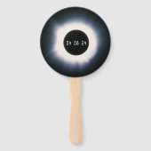 2024年4月黒白太陽の皆既日食 ハンドファン (正面)