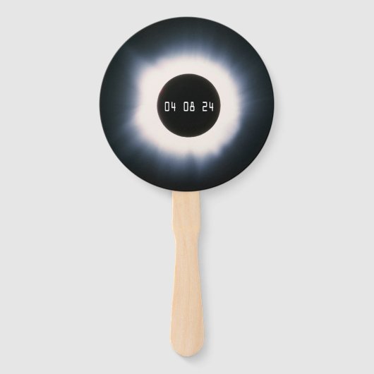 2024年4月黒白太陽の皆既日食 ハンドファン (正面)