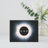 2024年4月黒白太陽の皆既日食 ポストカード (スタンド正面)