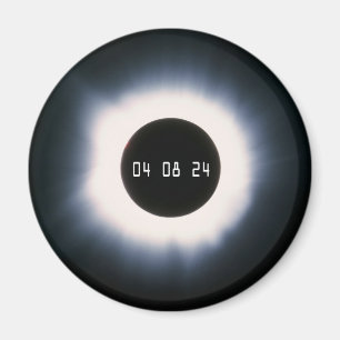 2024年4月黒白太陽の皆既日食 マグネット