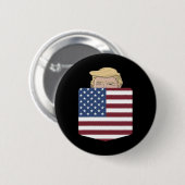 2024年4月4日のアメリカ選挙戦で 缶バッジ (正面&裏面)