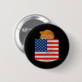 2024年4月4日のアメリカ選挙戦で 缶バッジ (正面&裏面)