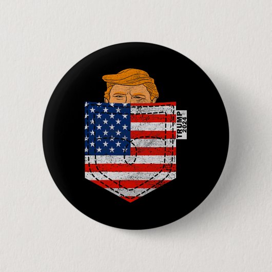 2024年4月4日のアメリカ選挙戦で 缶バッジ (正面)