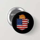 2024年4月4日のアメリカ選挙戦で 缶バッジ (正面&裏面)